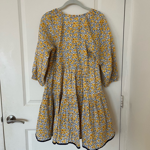 Pink Chicken Yellow and Blue Michelle Floral Dress XS - Picture 4 of 7